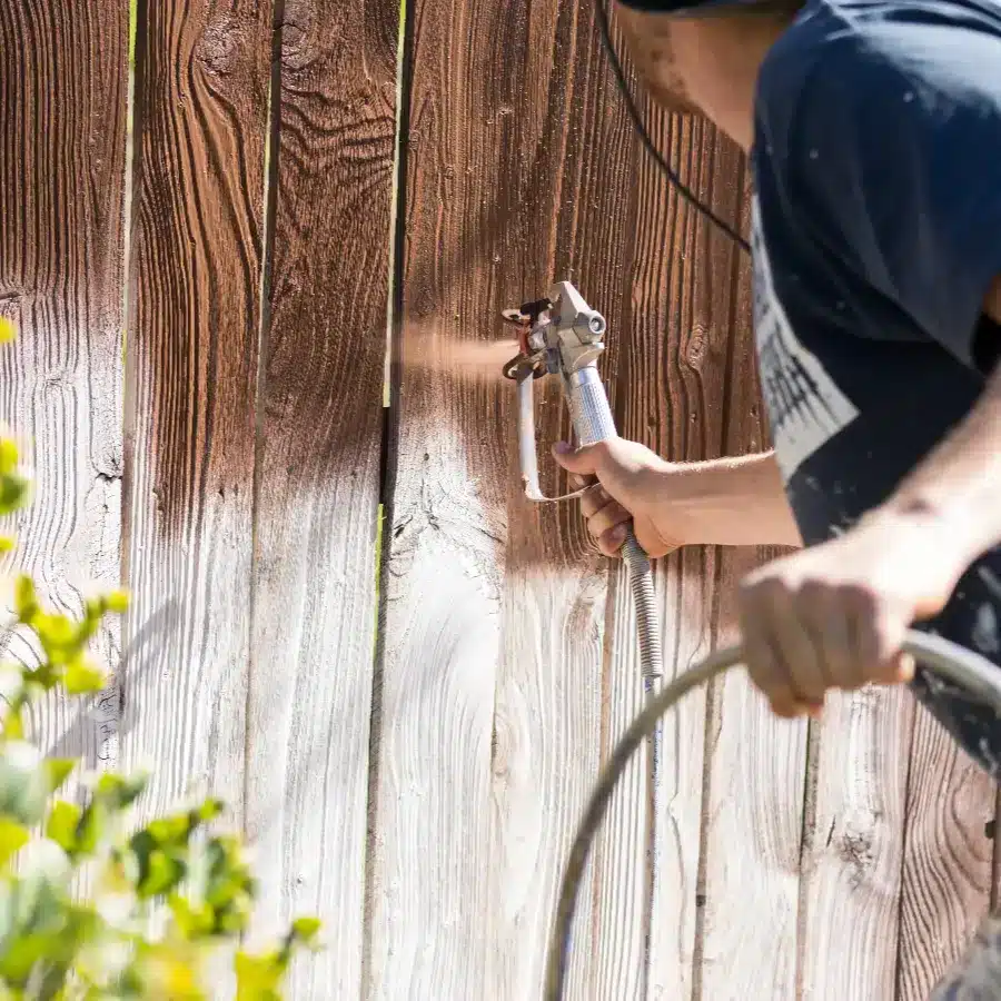 fence staining